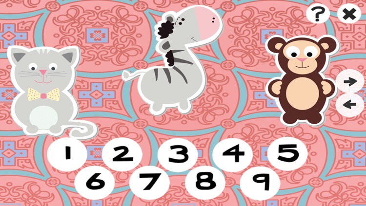 Animal counting game for babies: Learn to count the numbers with baby stuff