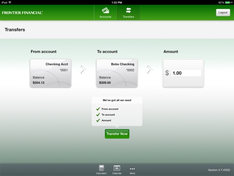 Frontier Financial Credit Union for iPad screenshot 4
