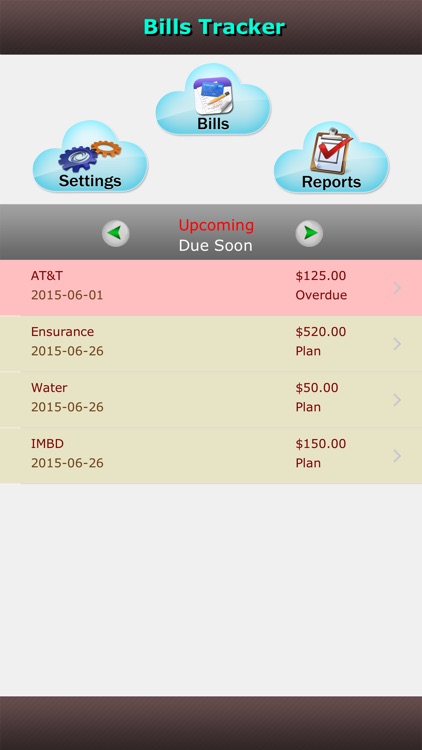 Bills Tracker for iPhone/iPad