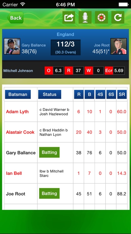 Cricket live score App