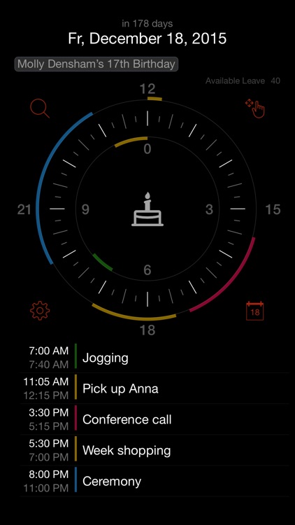 Jiffies - Calendar in the watch screenshot-3