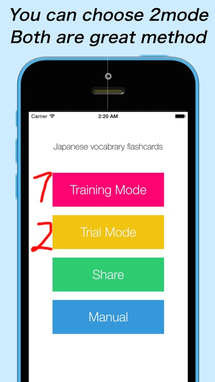 Japanese vocabulary flashcards(Free learning)