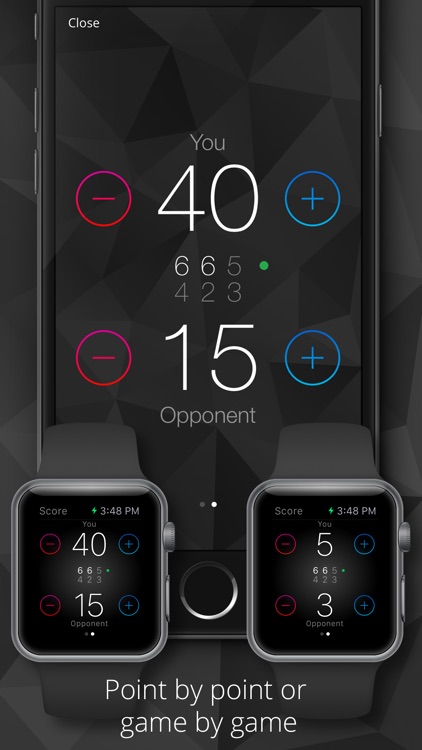 Tennis Watch - Tennis score tracker and statistics for Apple Watch and iPhone screenshot-1