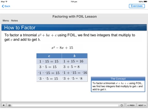 Factoring. screenshot 3