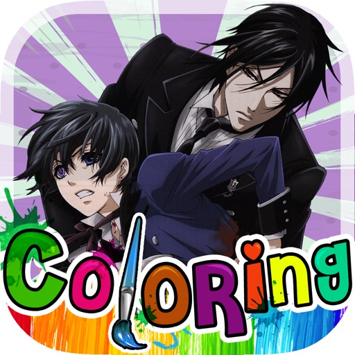 Coloring Anime & Manga Book : Collection Japanese Cartoon on Black Butler For Kids icon