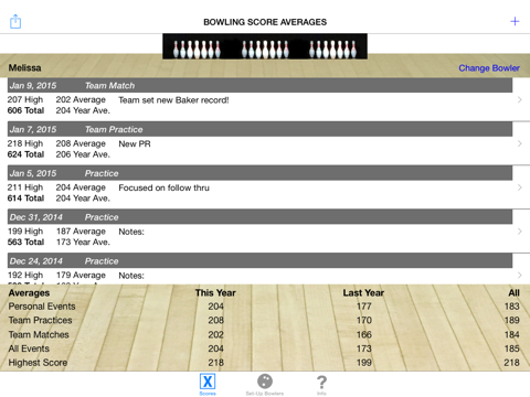 Screenshot #4 pour Bowling Score Averages