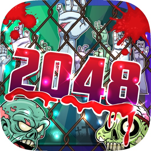 2048 Zombie Math : " The Walking Brain Puzzle Scary Edition "