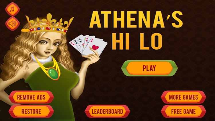 Athena’s Hi Lo - Free Casino Card Game