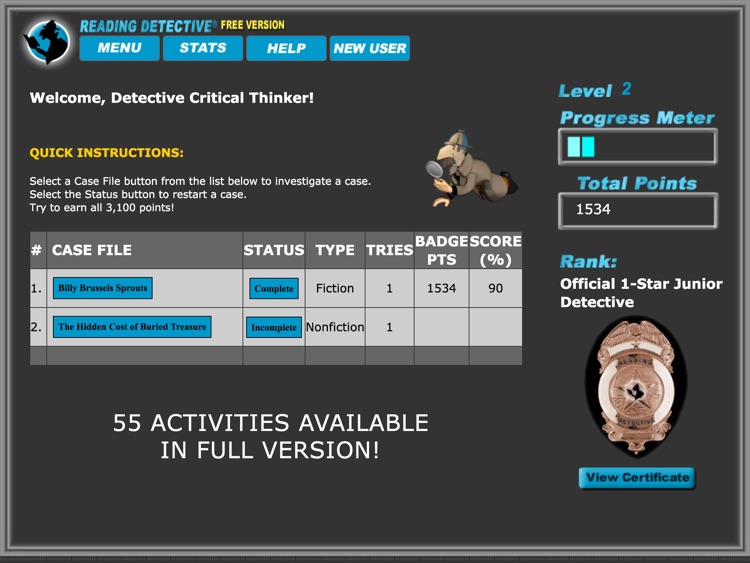 Reading Detective® B1 (Free)