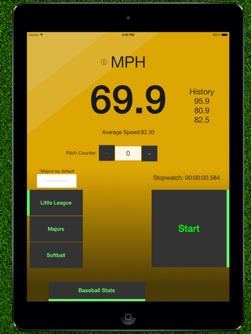 Baseball Pitch Speed - Radar Gun screenshot