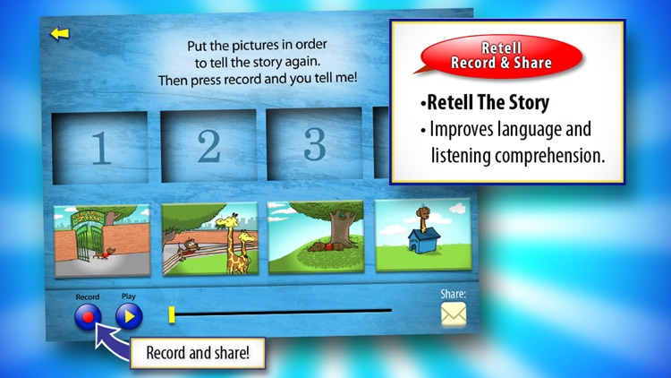 Oscar Goes to the Zoo with WordWinks and Retell, Record & Share screenshot-3