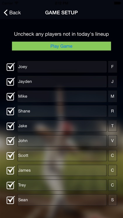 Lineup Buddy