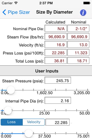 HVAC Pipe Sizer Plus screenshot 4