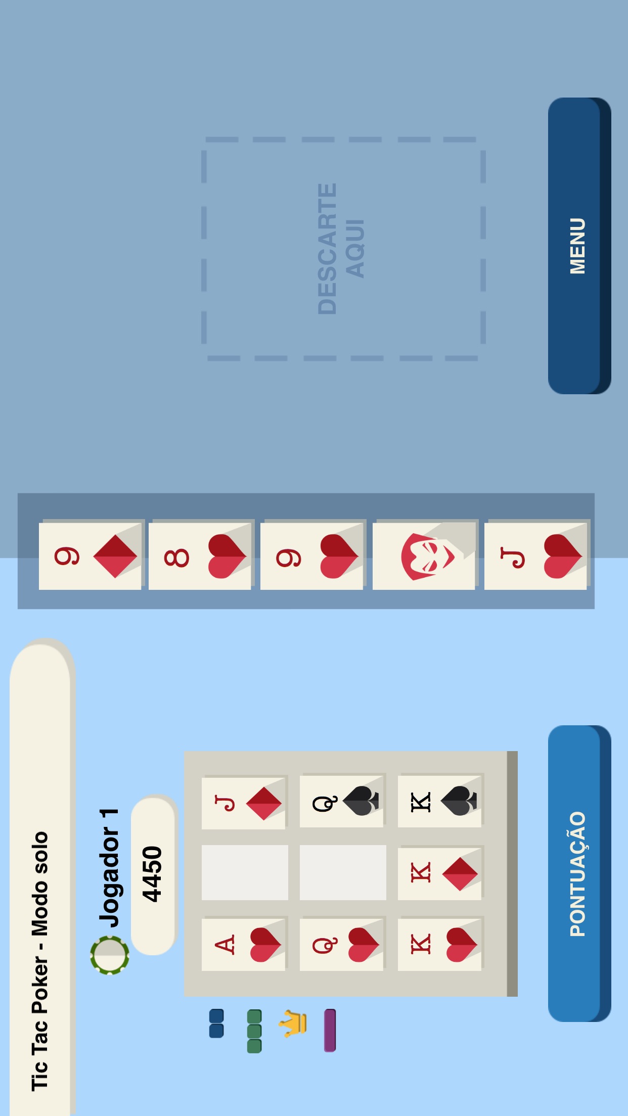 Screenshot do app Tic-A-Tac Poker