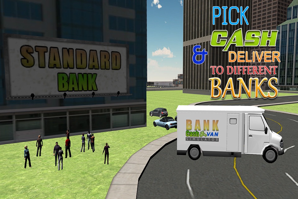 Bank Cash Van Simulator - Transport dollars in money truck simulation game screenshot 4