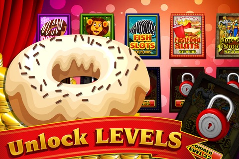 Select and Play to Win in Donut Madness Mania Casino Slot Machine Game screenshot 4