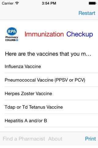 Immunization Checkup screenshot 2