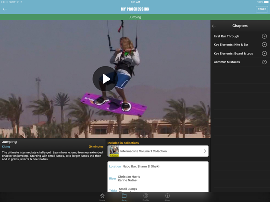 Progression Player for Kitesurfing and Kiteboarding screenshot