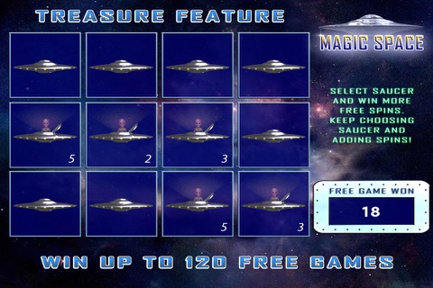 Magic Space slot machine screenshot 4