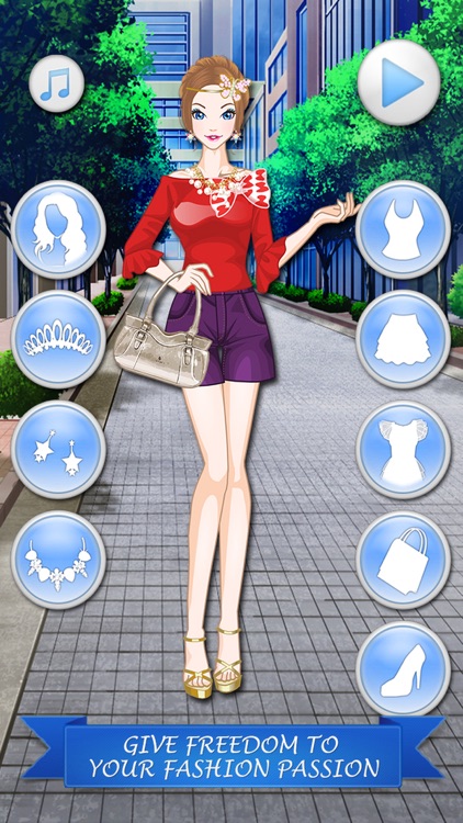 The Love Story: City Fashion. Dress up game for girls and kids.