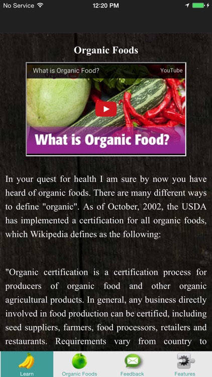 Organic Food Diet - Health Benefits