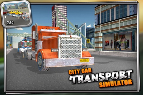 City Car Transport Truck Simulator 3D screenshot 2