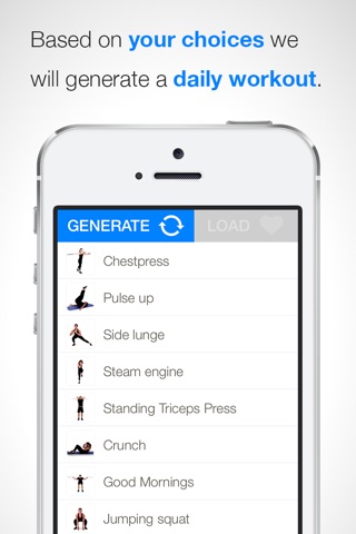 Quickstart workout generator screenshot 3