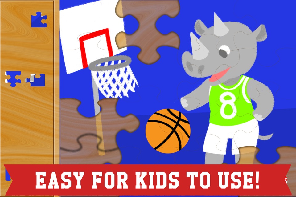 Sports Puzzles for Kids - The Best Baseball, Basketball, Soccer and Football Games with Boys, Girls and Animals! screenshot 3