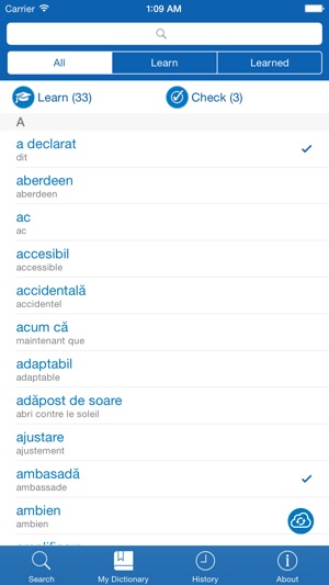 Romanian <> French Dictionary + Vocabulary trainer(圖3)-速報App