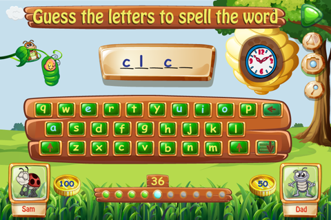 Spelling Bug Hangman Lite- Word Game for kids to learn spelling with phonics screenshot 2