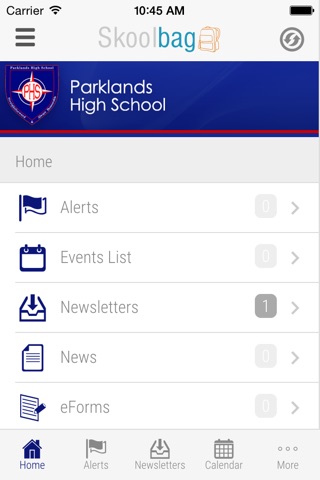 Parklands High School - Skoolbag screenshot 2
