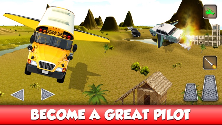 Flying School Bus Simulator: Extreme Flight Pilot