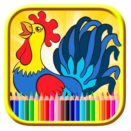 Baby Chicken Coloring Page Paint Game Version Free Icon