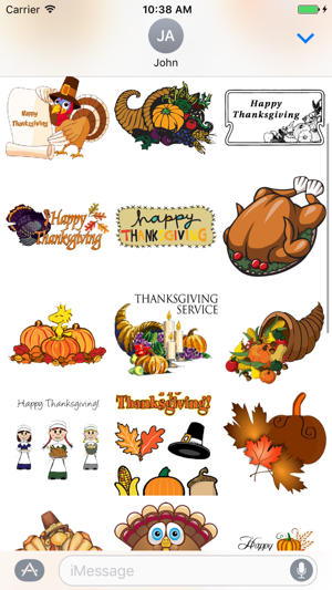 Happy Turkey Stickers