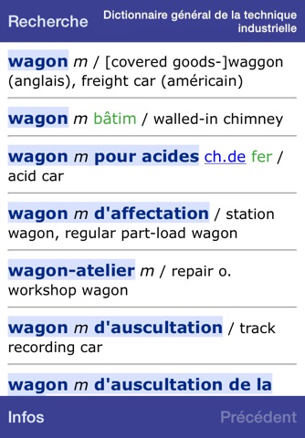 Dictionary Engineering FR-EN screenshot 2