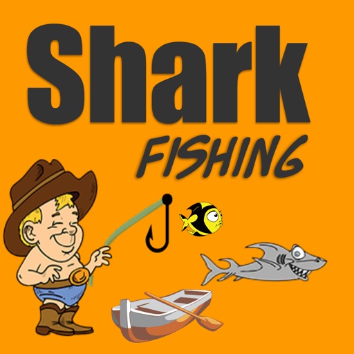 Shark fishing game and big fish  hunter in deep sea underwater world Icon