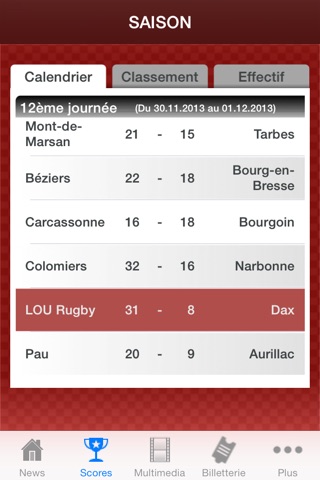 LOU Rugby screenshot 3