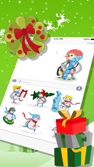 Christmas Snowman Stickers Pro