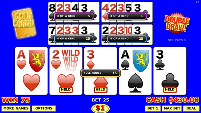 Double Draw Video Poker 5 Play