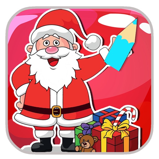 Big Santa Claus Kids For Coloring Book Game Play iOS App