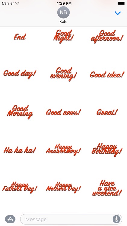 Expressions Red Stickers for iMessage