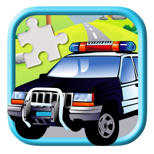 Kids Police Car Jigsaw Puzzle Game Free Education icon