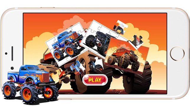 Monster Truck Cartoon Jigsaw Puzzle Games for Kids(圖3)-速報App