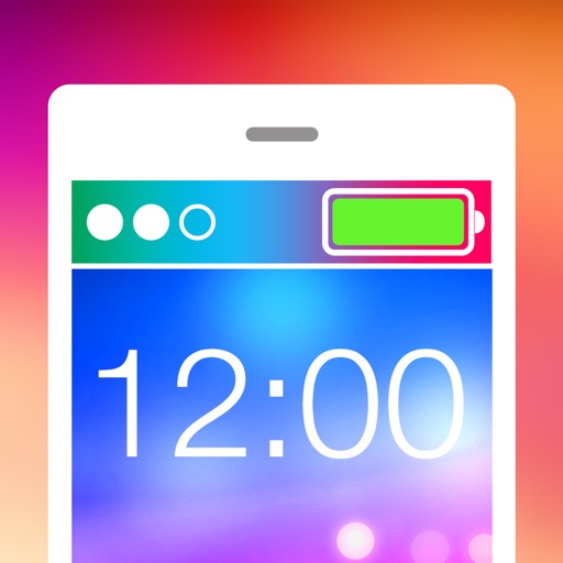 Fancy Status Bar Wallpapers - Custom theme backgrounds with colorful top overlays Icon