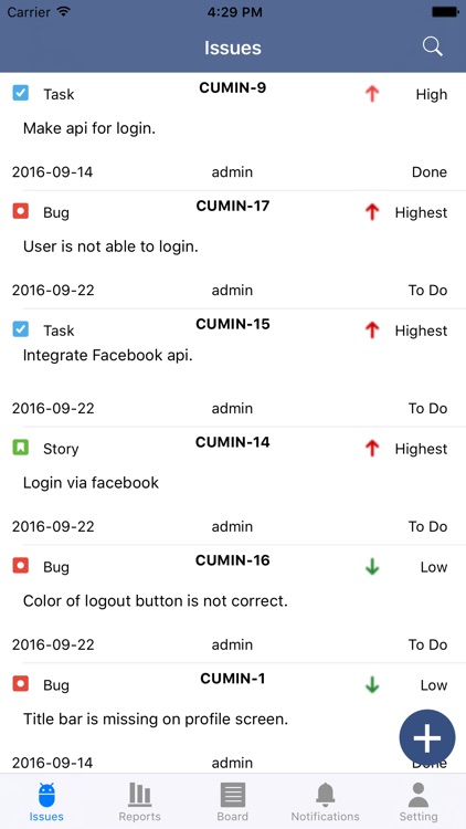 CUMIN - Jira Mobile Client