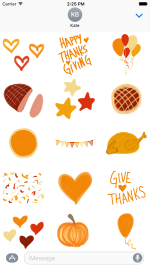 Thanksgiving sticker pack - stickers for iMessage(圖2)-速報App