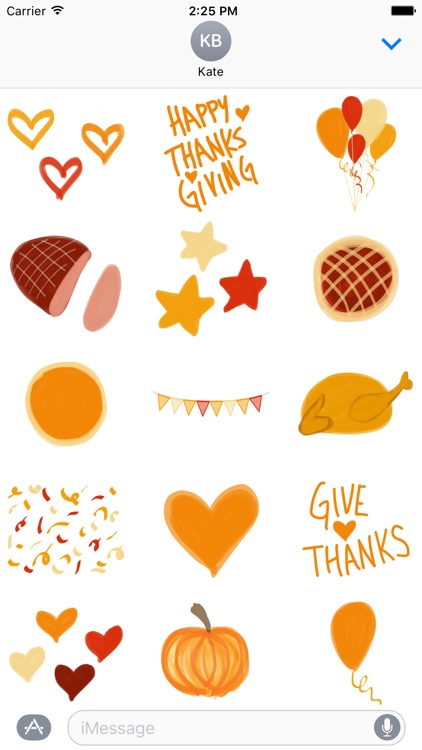 Thanksgiving sticker pack - stickers for iMessage