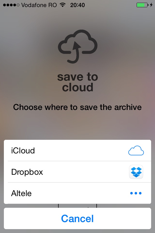 Save to Cloud - zip & save screenshot 4