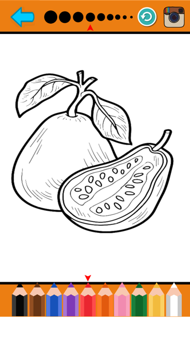 Food Fruit Coloring Page Drawing Book for Kids screenshot 4