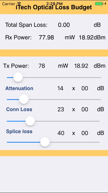 Optical Loss Budget Tool